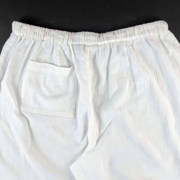 Chico's White Crinkle Cotton Palazzo Pants 2X - Picture 6 of 8